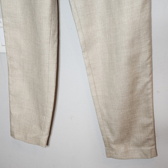 NWT Ellie Mae Studios Linen Silk Wool Keane Oatmeal Cream Pants Size 2 - Picture 16 of 16